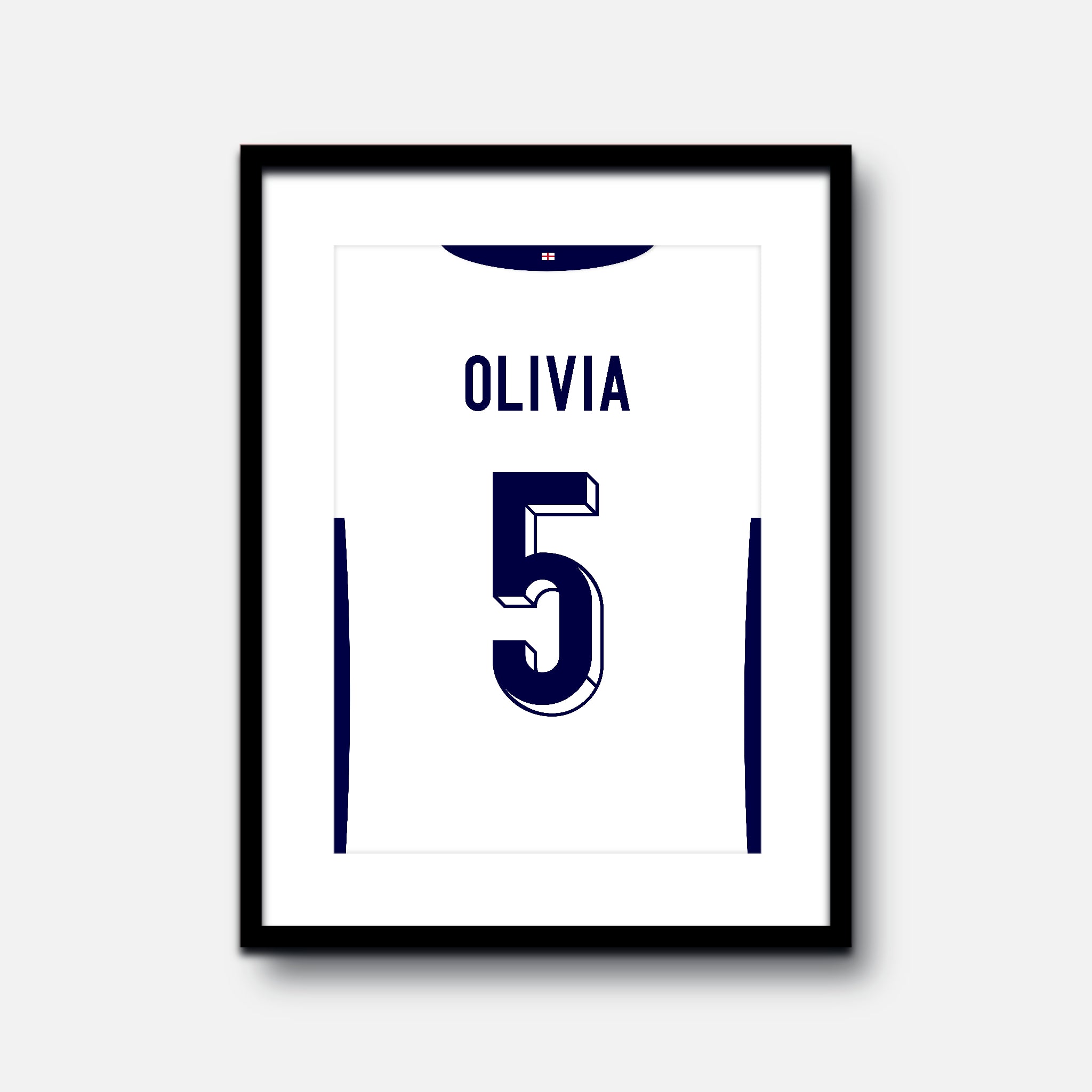 England Shirt Framed Print