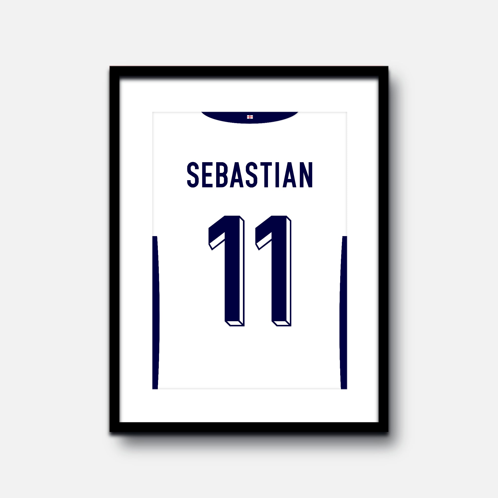 England Shirt Framed Print