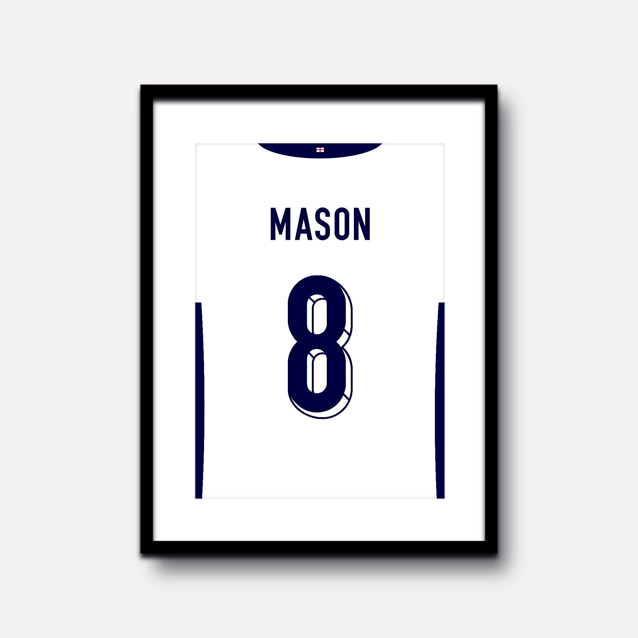 England Shirt Framed Print
